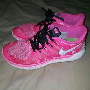 Pink nike sneakers